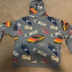 NASCAR Gray Multicolor Graphic Hoodie